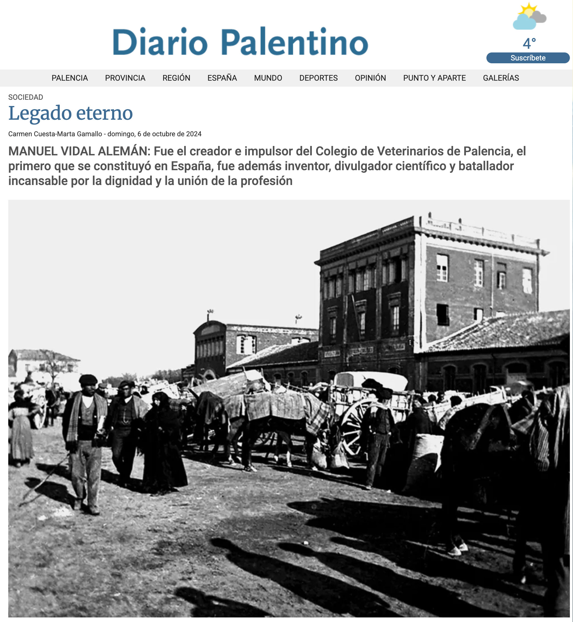 Noticia - MANUEL VIDAL ALEMÁN - Diario Palentino